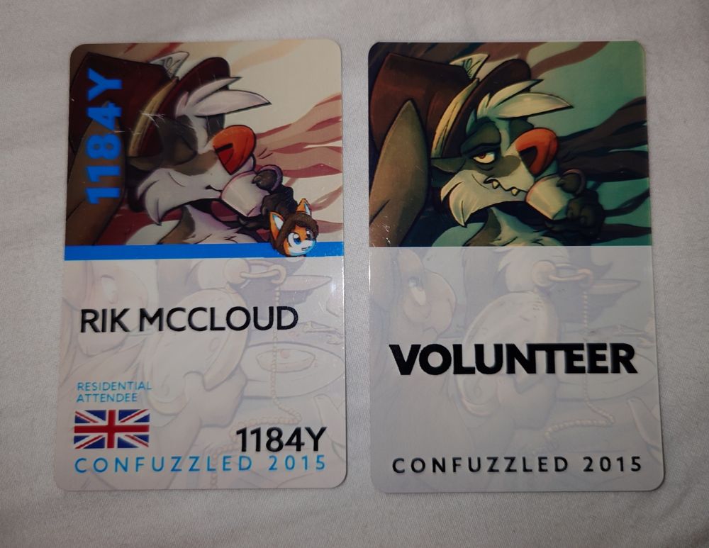 I always loved the CFz 2015 design where Brok looked sophisticated on the main badge and had had enough of your shenanigans on the volunteer badge!