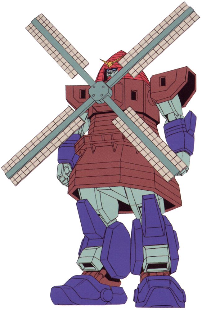 Nether Gundam, a literal windmill with arms & legs. 