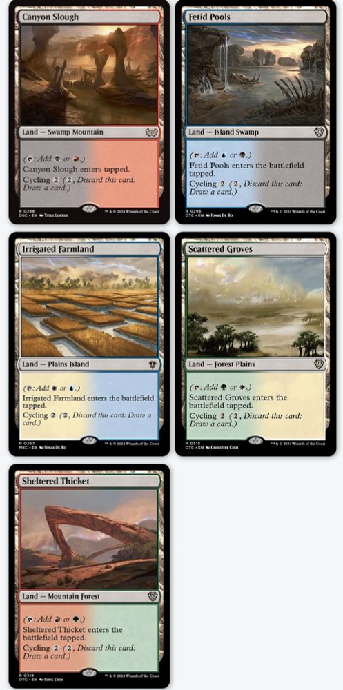 Ally color two color cycling lands