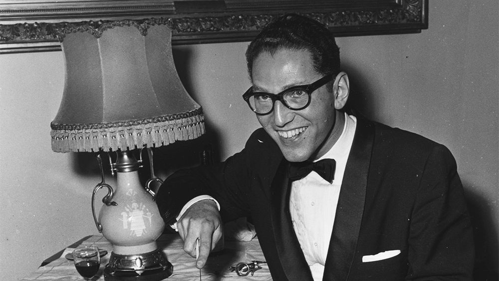 A photograph of Tom Lehrer.
