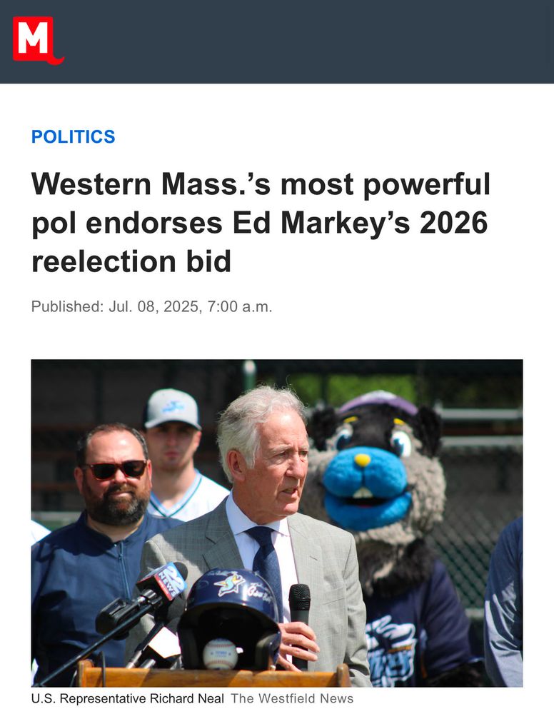POLITICS
Western Mass.'s most powerful pol endorses Ed Markey's 2026
reelection bid
Published: Jul. 08, 2025, 7:00 a.m.
U.S. Representative Richard Neal The Westfield News