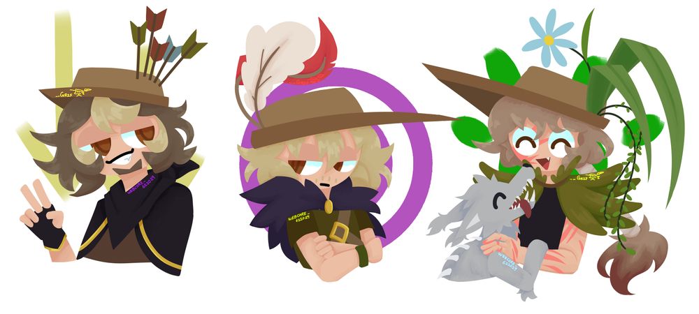 from left to right, boltslinger, sharpshooter, trapper