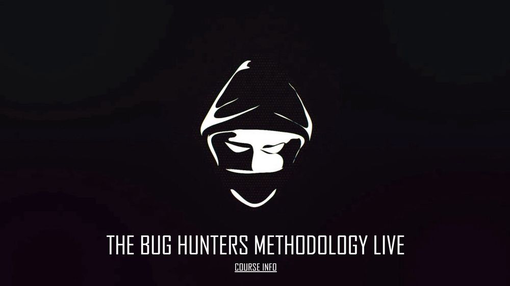 Illustrated silhouette of the head of an individual. Center text: THE BUG HUNTERS METHODOLOGY LIVE.