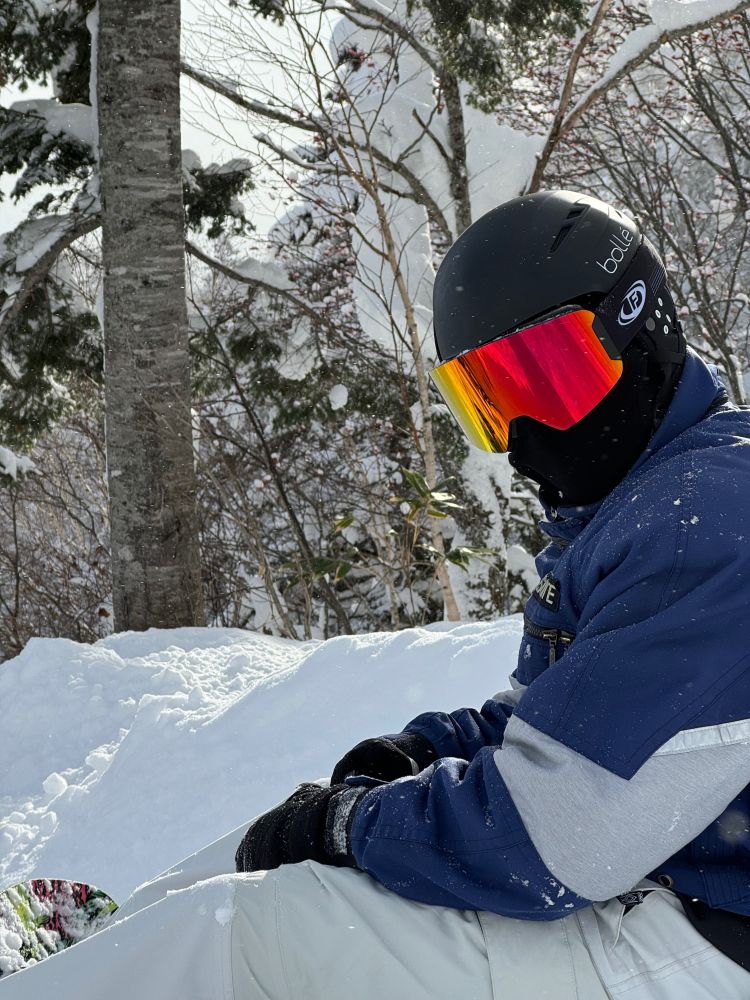 enjoying the snow at Furano ski resort