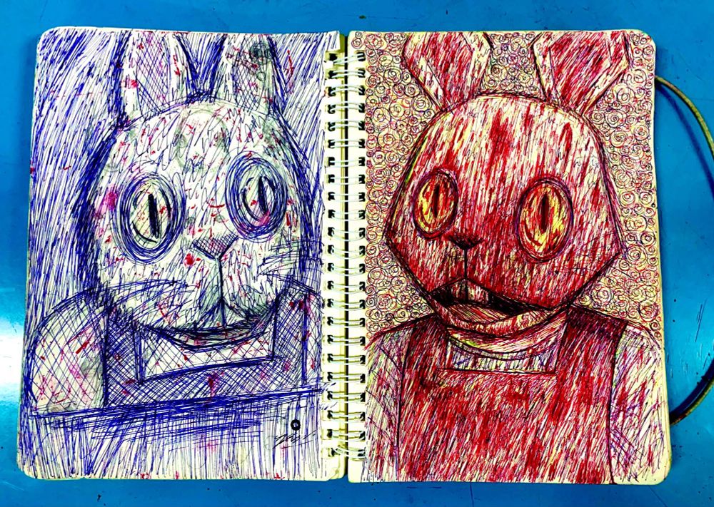 Old and new comparison 
Behind each drawings, there’s another old drawing that I covered on purpose because I deemed it as “embarrassing” and “horrible”