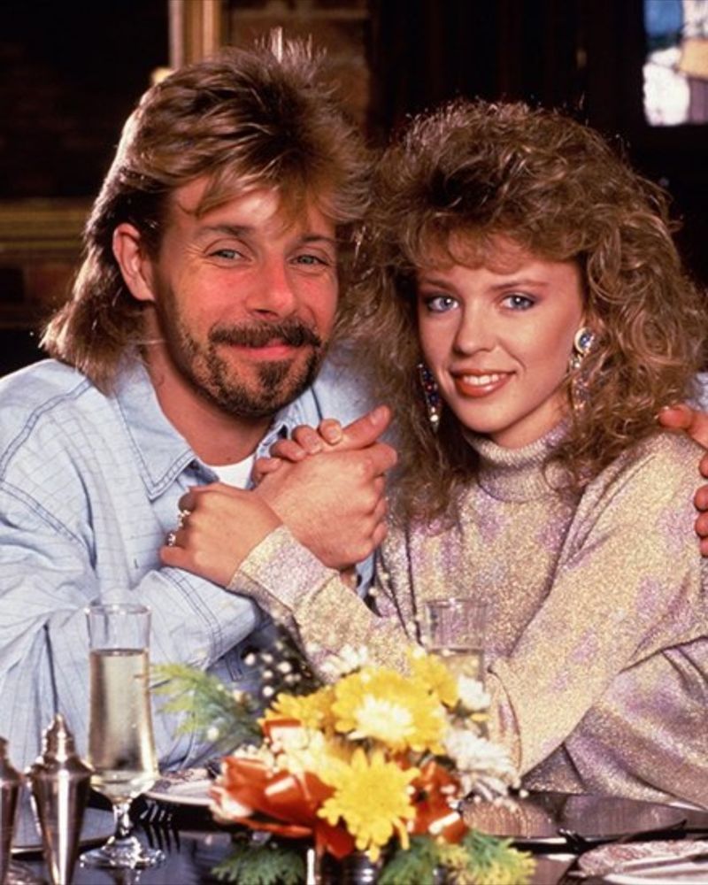 A photo shopped image of my face over Jason Donovan's in a photo alongside Kylie Minogue from circa 1987.