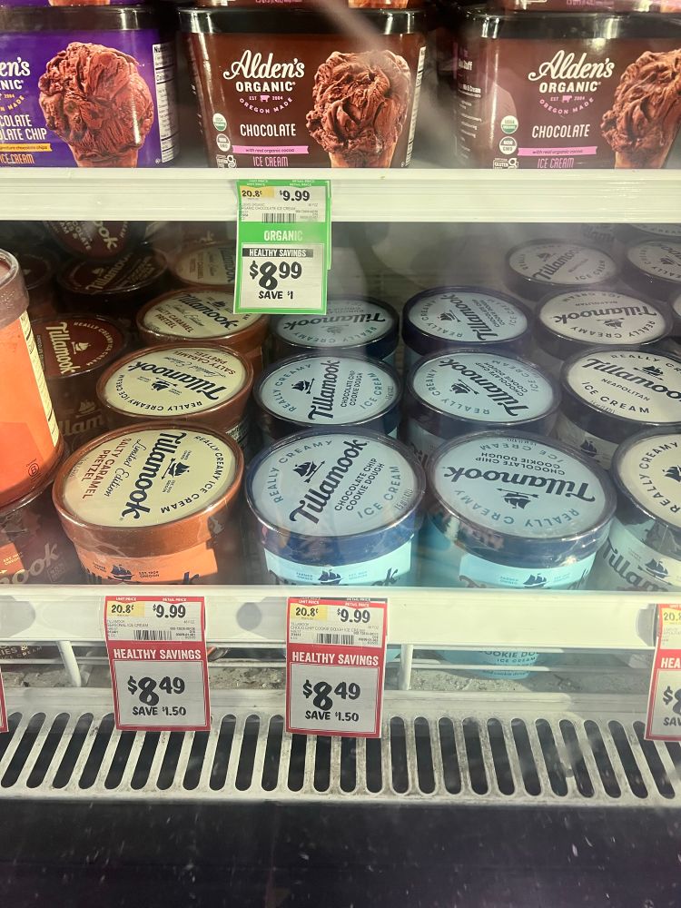 Ice cream on sale at nine bucks..