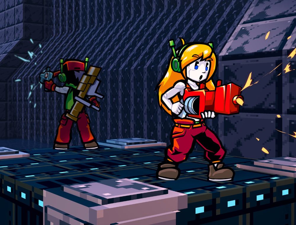 Minecraft vs Cave Story - Quote y Curly Brace