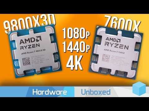 CPU/GPU Scaling: 7600X vs. 9800X3D (RTX 5090, 5080, RX 9070 & 9060 XT)