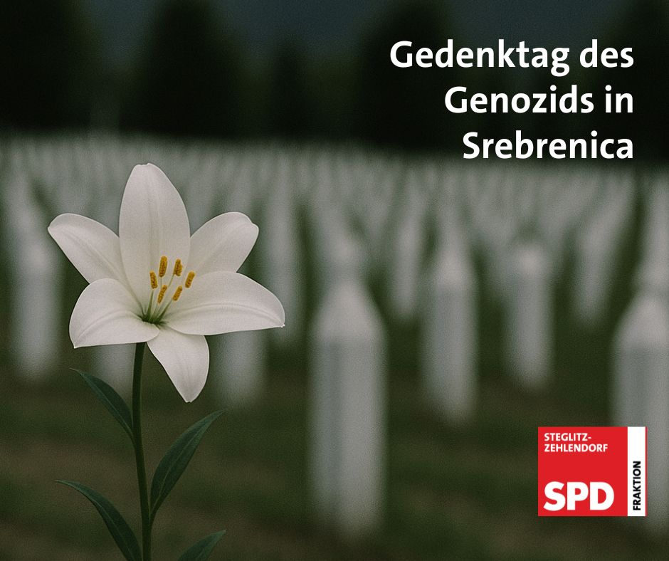 Heute erinnern wir an die mehr als 8.000 bosniakischen Jungen und Männer, die im Juli 1995 in Srebrenica ermordet wurden – ein Völkermord mitten in Europa.
Gedenken bedeutet auch Verantwortung – Verantwortung für ein friedliches Zusammenleben, gegen Hass, gegen Rassismus und gegen das Vergessen.
