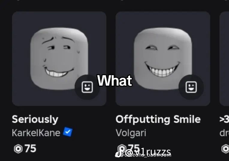 Roblox emotes "Seriously" and "Off-putting Smile"