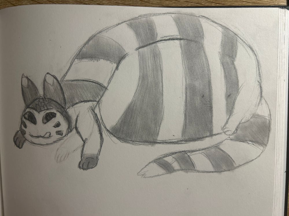 Canim the furret enjoying a nice big meal~
