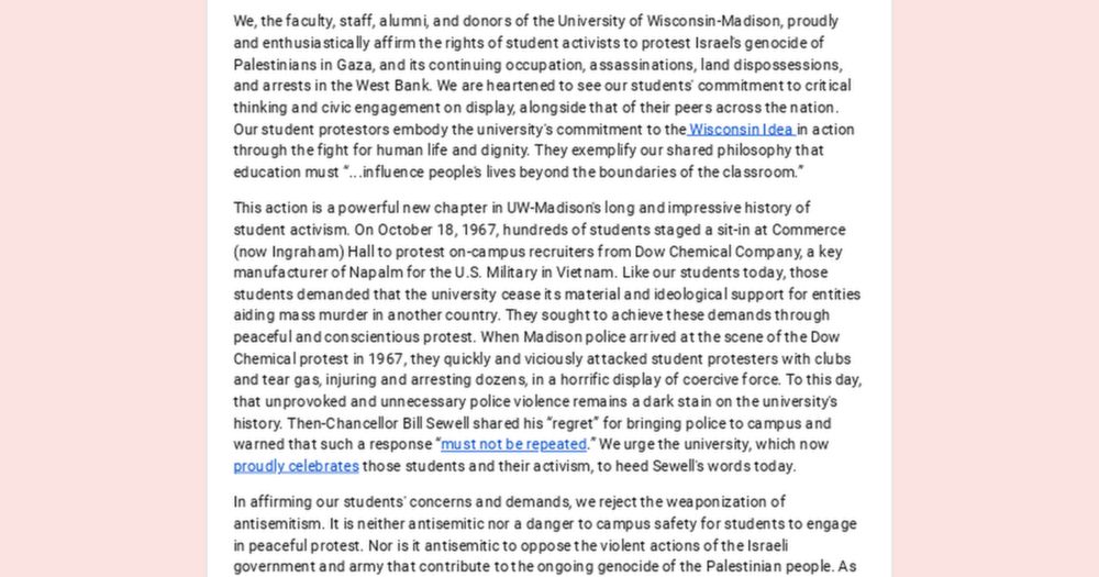 Support UW-Madison Students’ Right to Protest