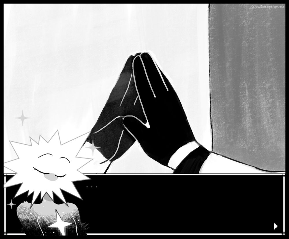 Panel of Loop not saying anything with two hands on the opposite sides of a mirror