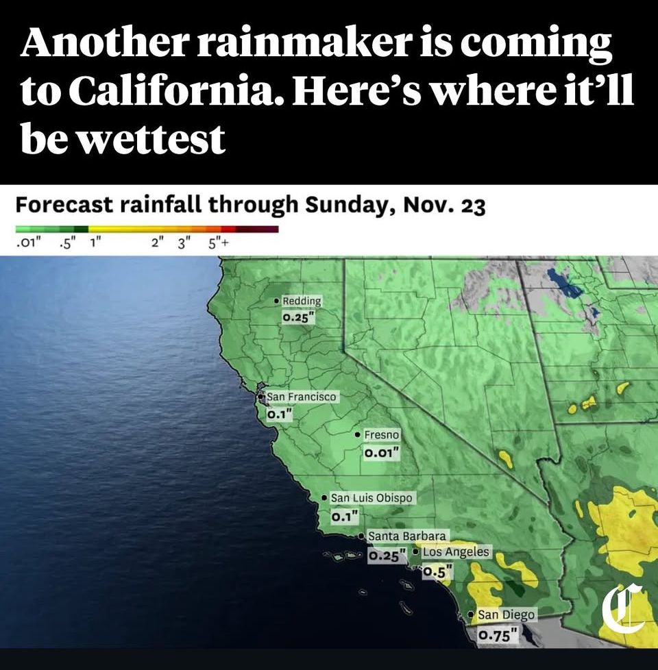 Another rainmaker is coming to California. Here's where it'll be wettest