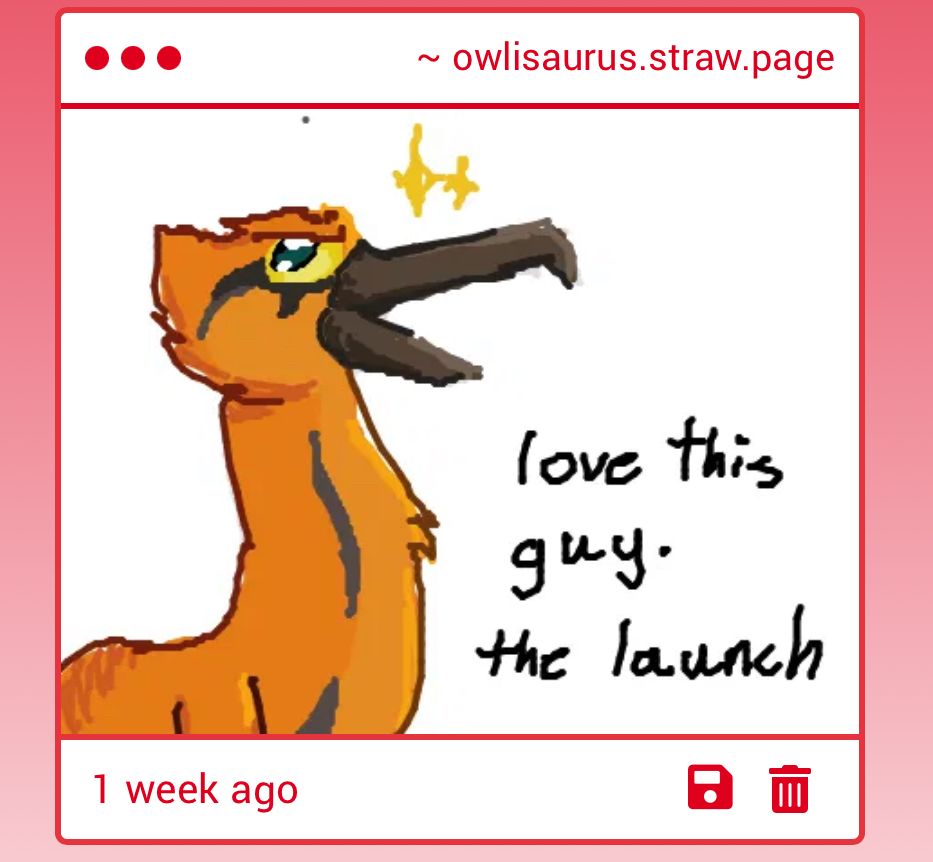 Screenshot of an anonymous strawpage drawing of Lunch- baby Galar Zapdos OC. Text reads: love this guy. The launch