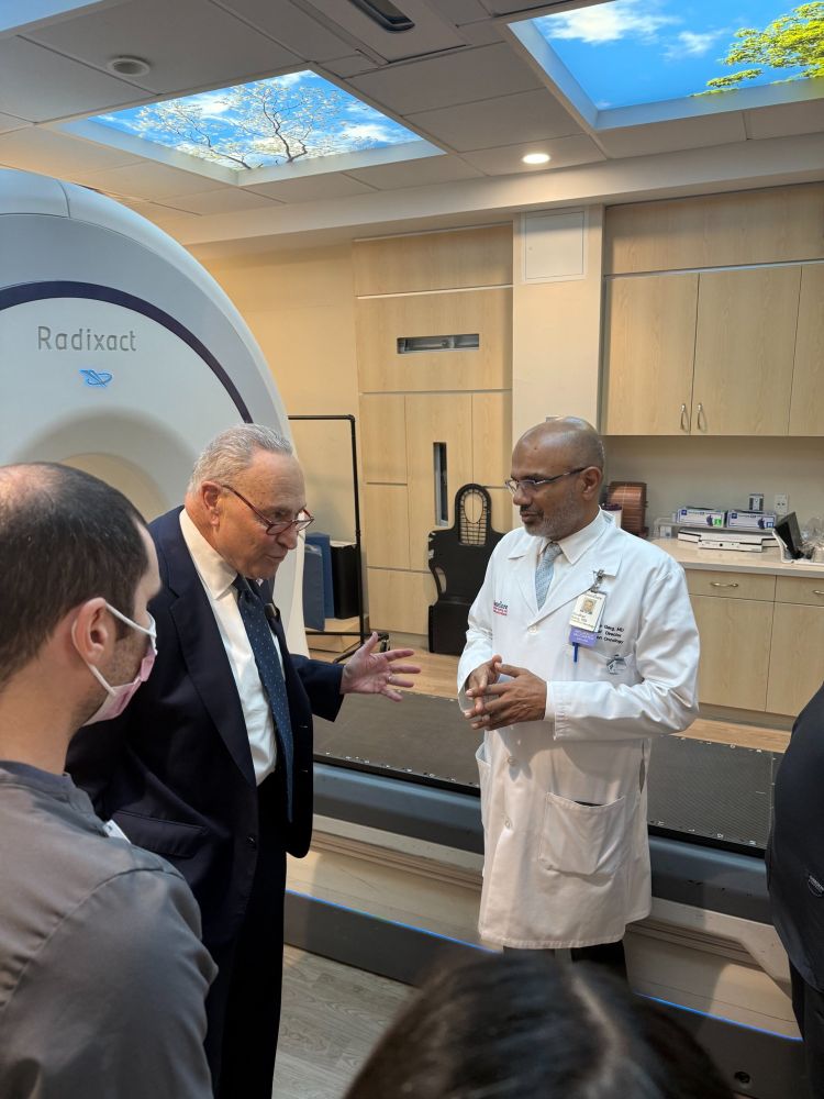 Senator Schumer at Montefiore Hospital in the Bronx, March 18, 2025.