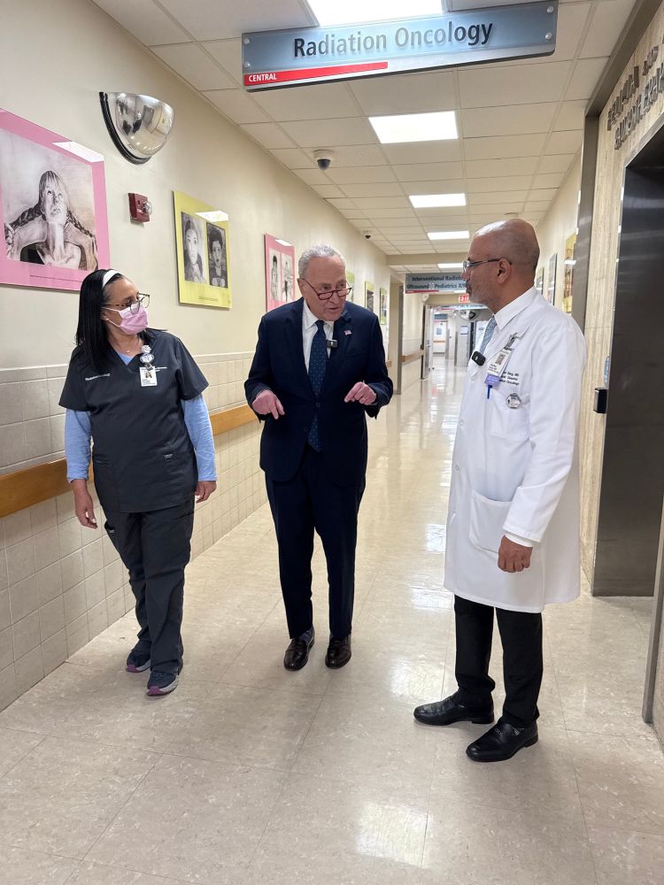 Senator Schumer at Montefiore Hospital in the Bronx, March 18, 2025.