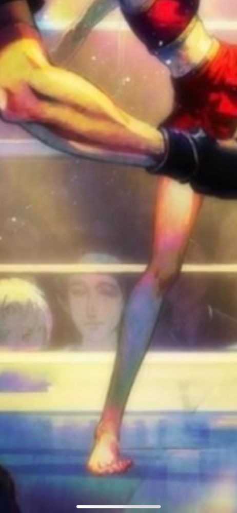 A zoomed in crop of a still from the show Mechanical Marie showing what appears to be a misshapen foot, hinting that the frame was generated using AI.