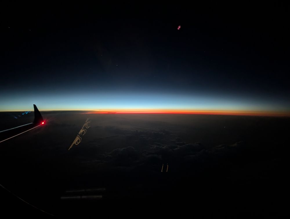 Sunset over the Irish coast at 45K ft