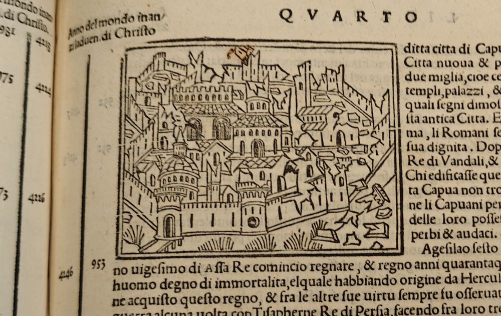 City of Capua under various sieges.