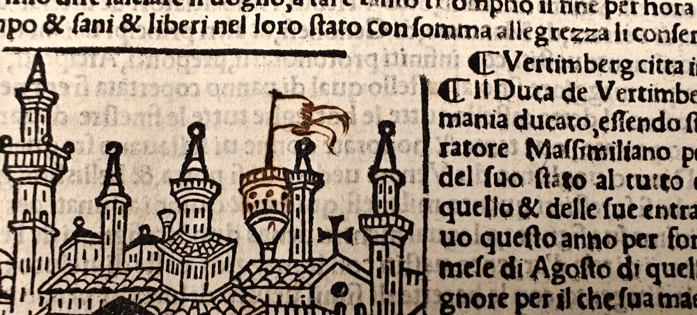 Flag with extra tower.