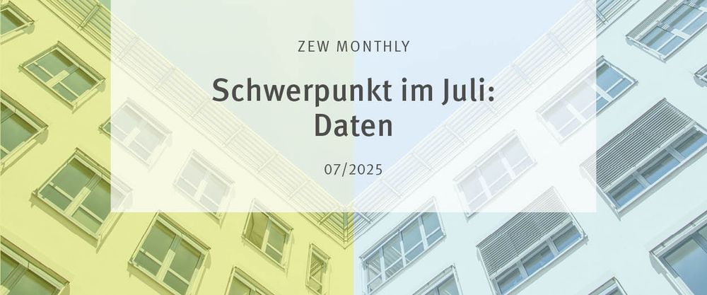 Coverbild ZEW Monthly Juli 2025 mit Schwerpunkt Daten.