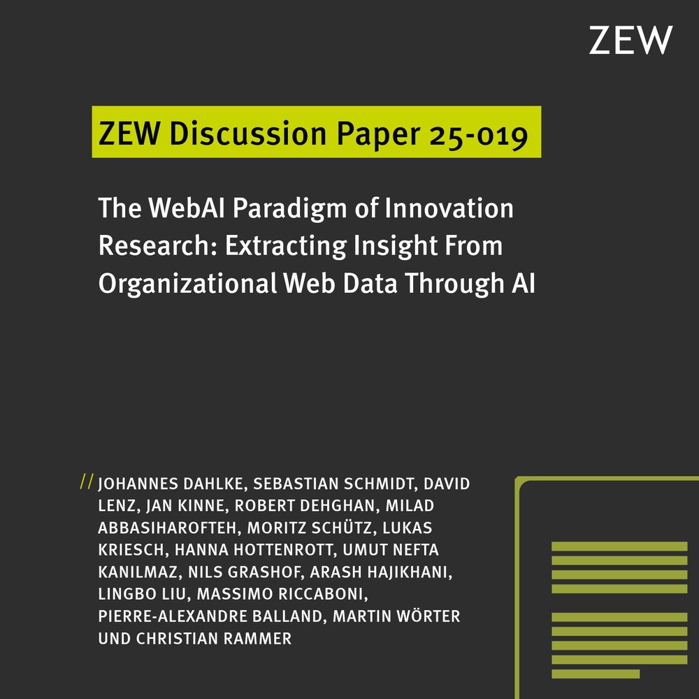 Coverbild ZEW Discussion Paper 25-019.