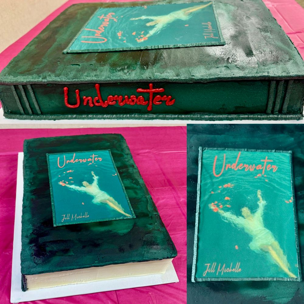 Book cover cake