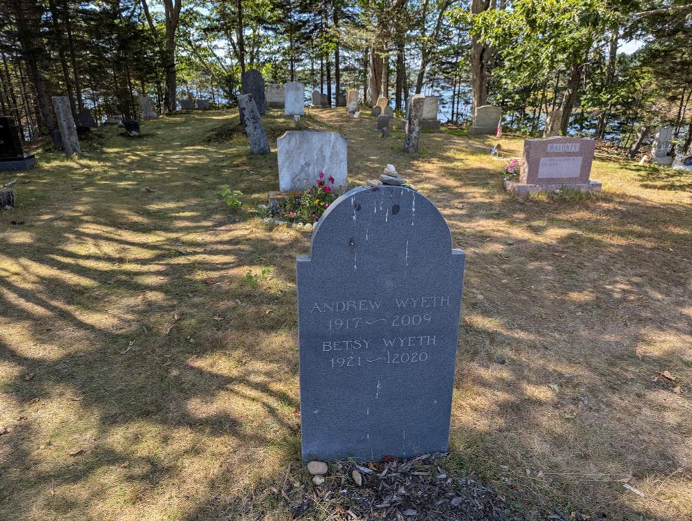 Gravestone of Andrew and Betsy Wyeth