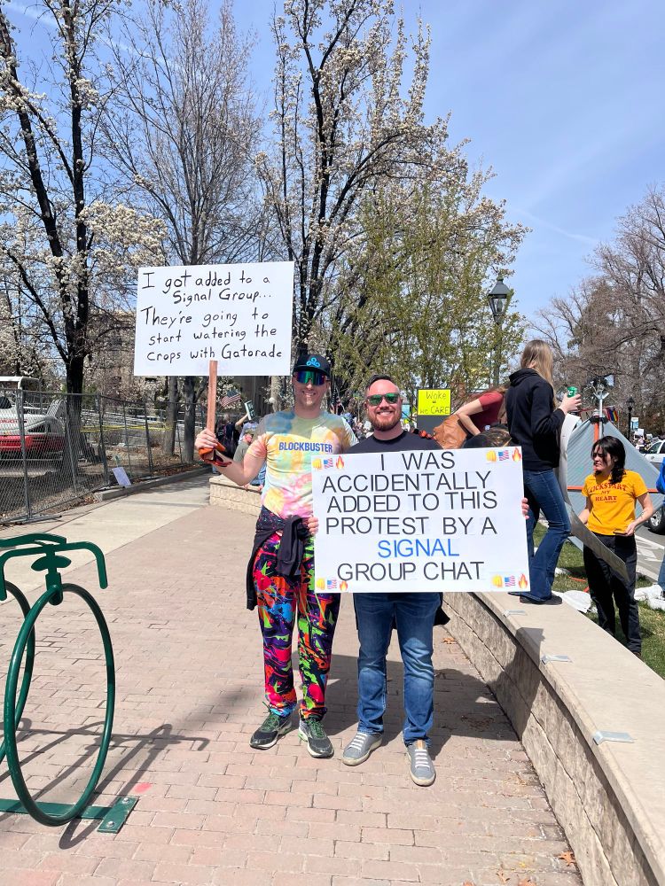 I was accidentally added to this protest by a signal chat