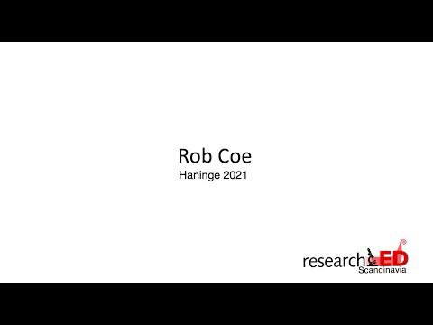 Rob Coe - ResearchED Scandinavia