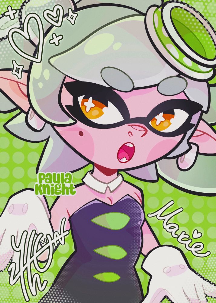 Digital illustration of the character Marie from the videogame Splatoon