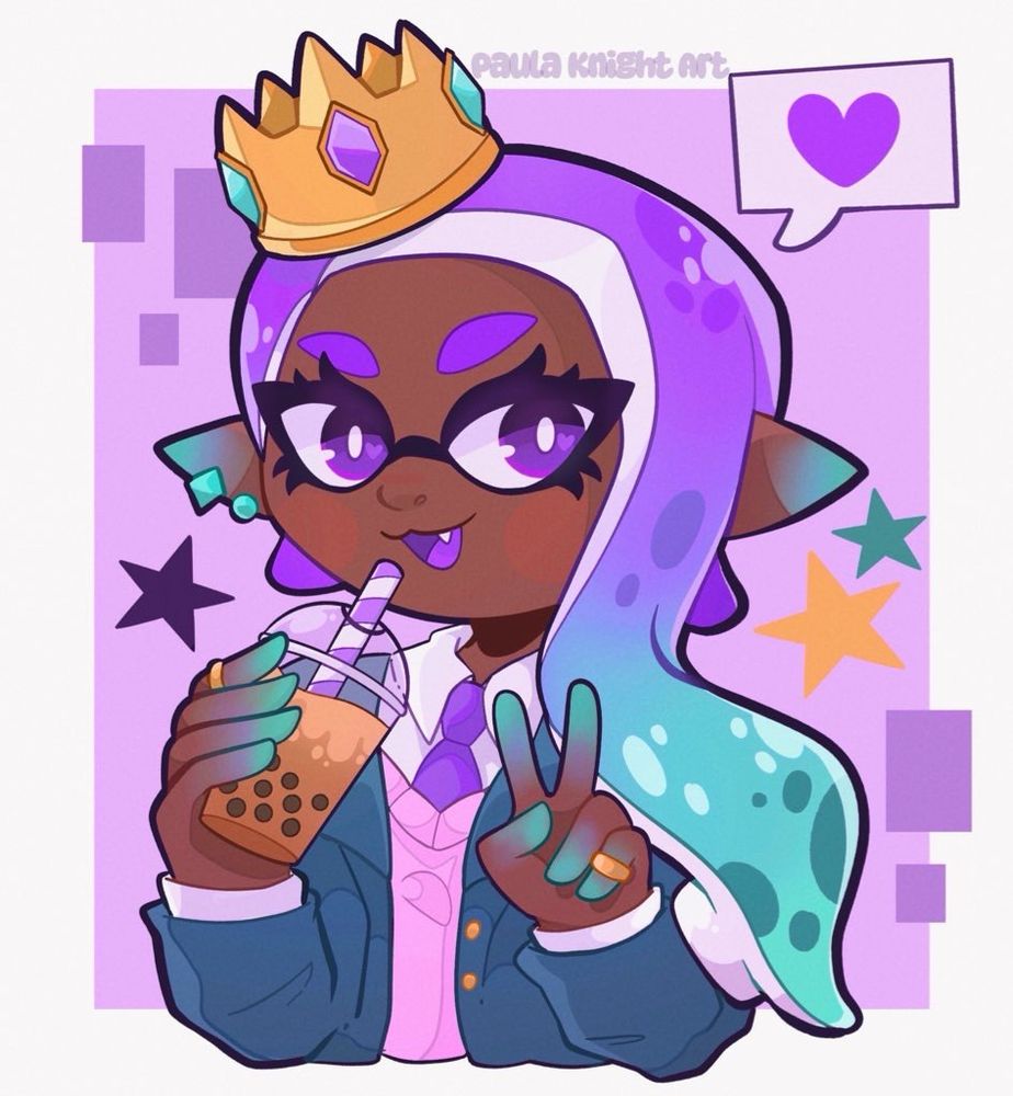 Splatoon bust art of Keke, character from @ gy_sup!