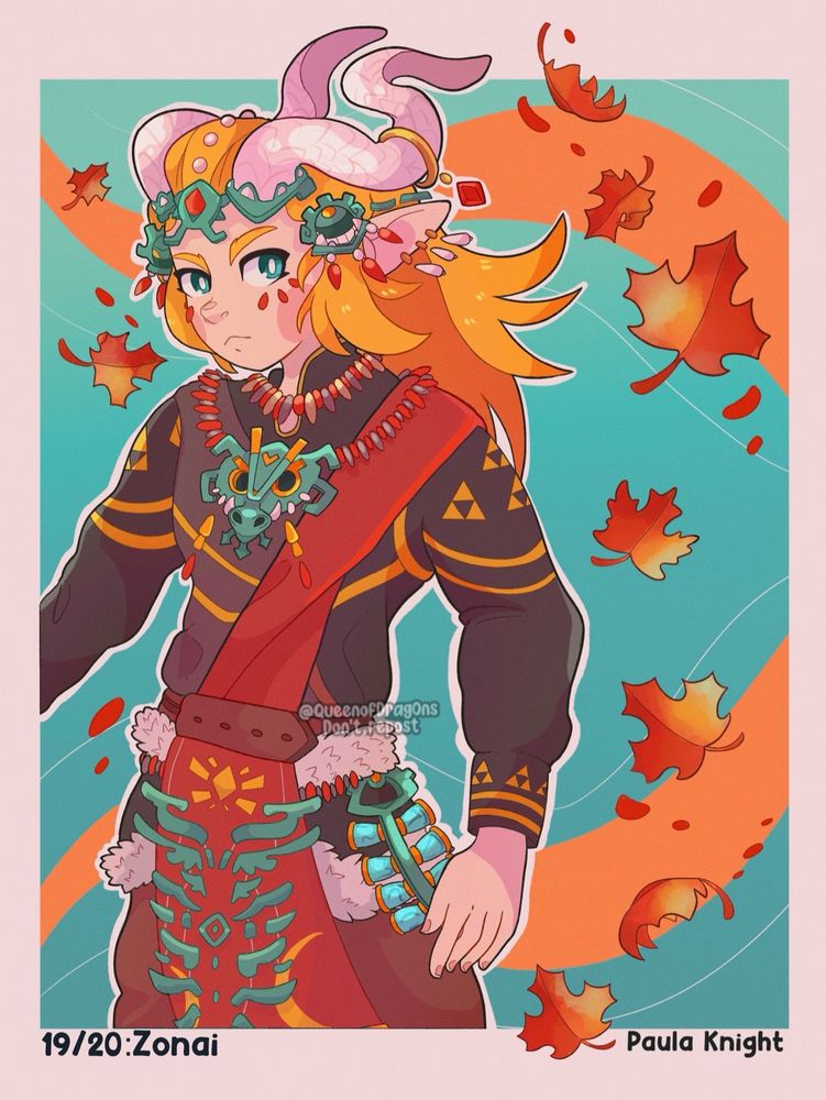 Digital ilustration of the character Link from the videogame Tears of the kingdom 