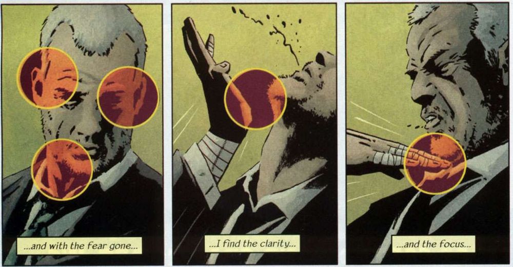 Badass red circles in Aja's Iron Fist