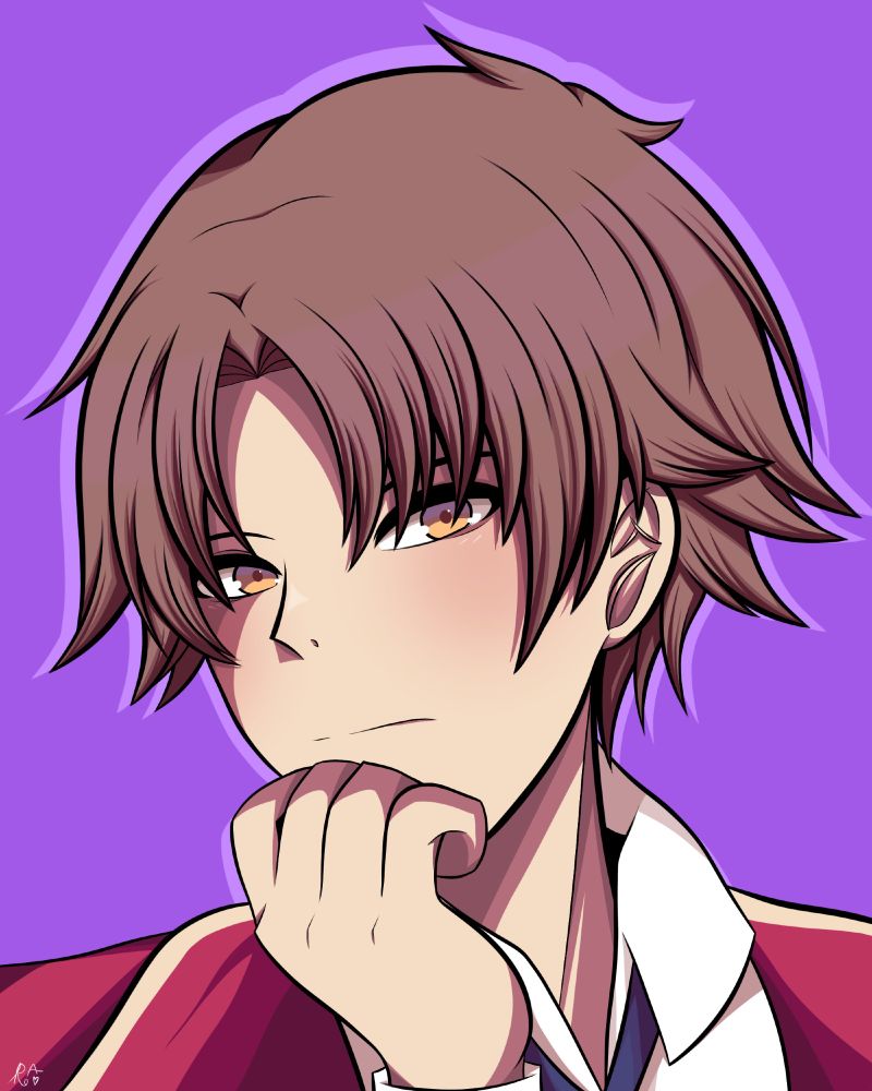 ayanokoji headshot with the shading! fully rendered