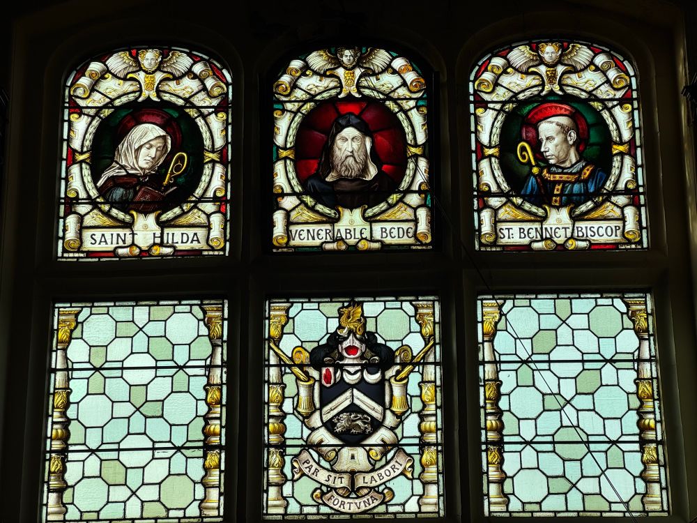 Stunning stained glass windows in Jarrow town hall 