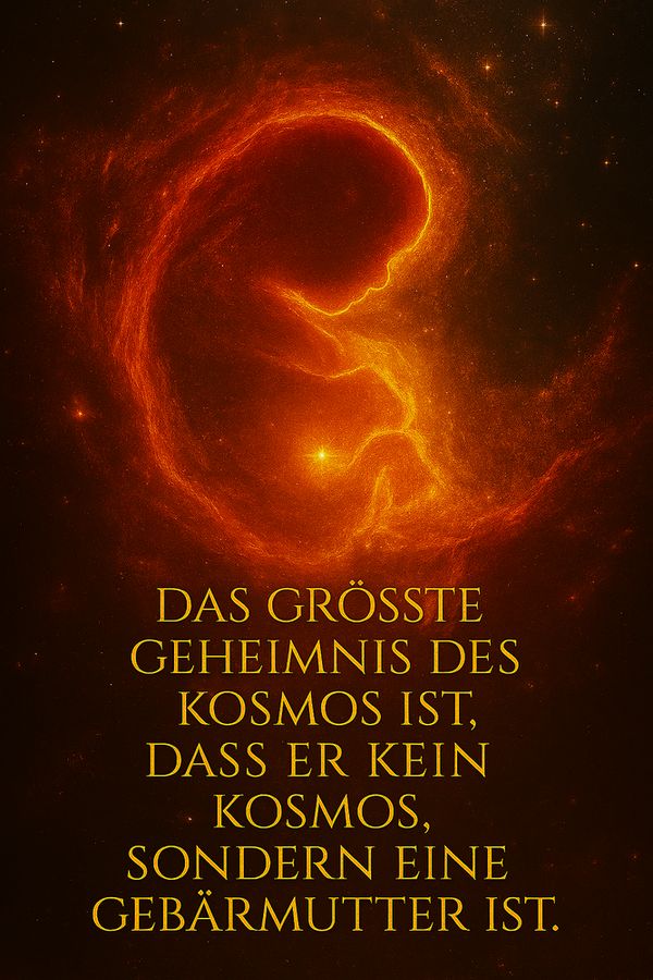 Zitat:
Das größte Geheimnis des Kosmos ist, dass er kein Kosmos, sondern eine Gebärmutter ist. 