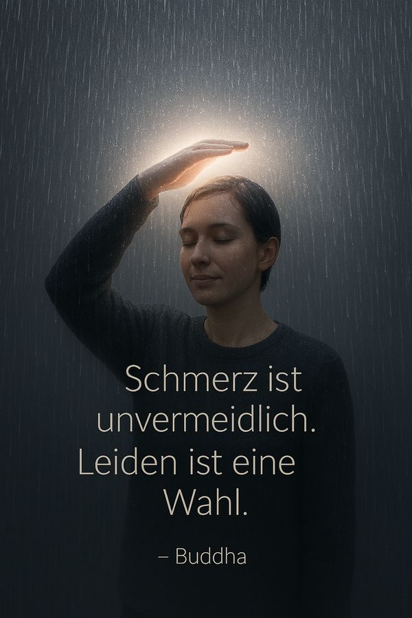 Zitat: „Schmerz ist unvermeidlich. Leiden ist eine Wahl.“– Buddha