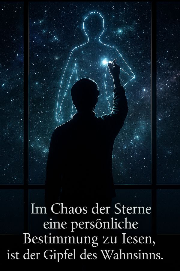 Zitat:
Im Chaos der Sterne eine persönliche Bestimmung zu lesen, ist der Gipfel des Wahnsinns.