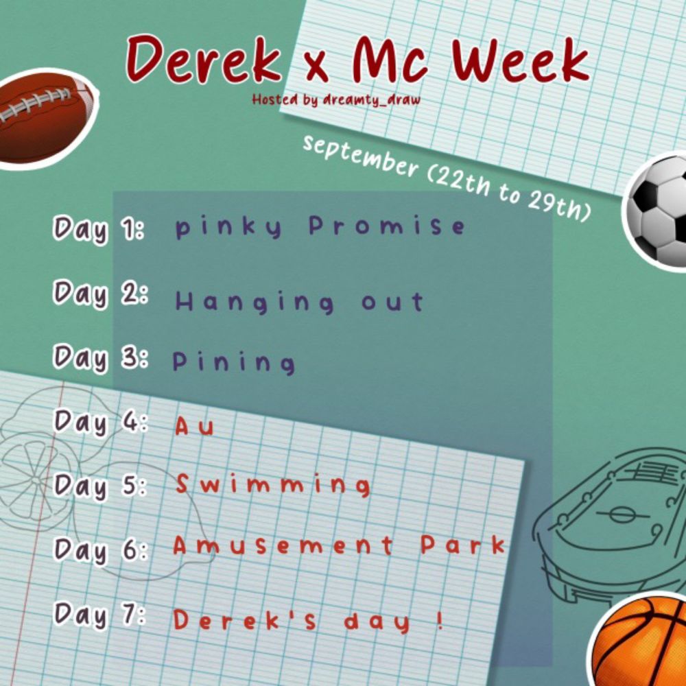 Announcing Derek x MC Week ! ❤️🏈