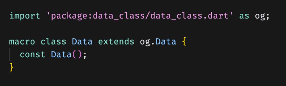 A macro class extending another macro class without defining any fields. This makes the inheriting class be accepted as a macro by darts analyzer.