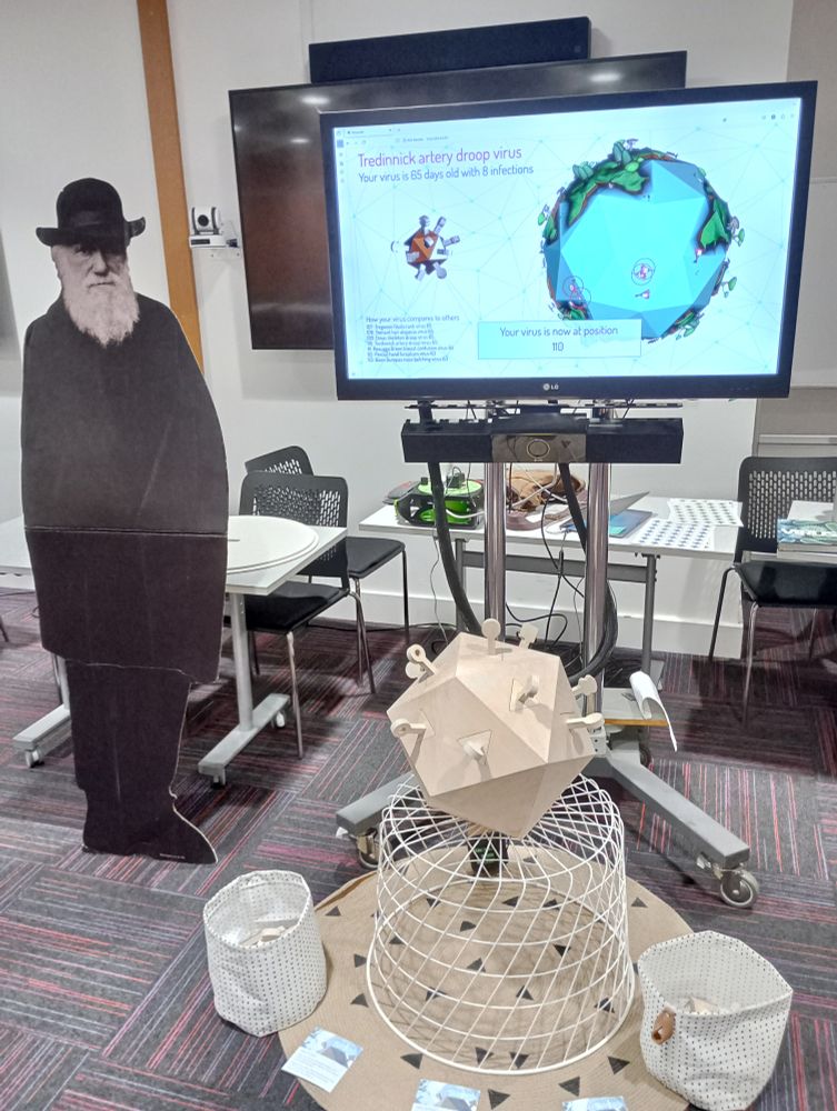 Virus Craft - wooden virus interface for game about virus host shifts