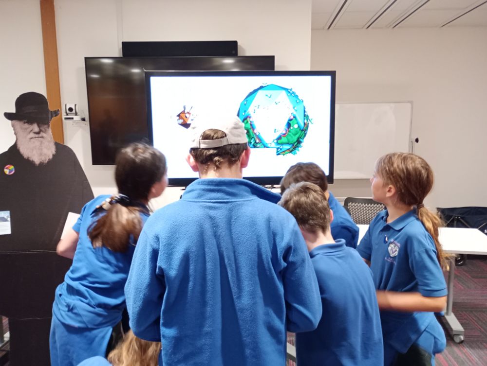 School kids playing the game