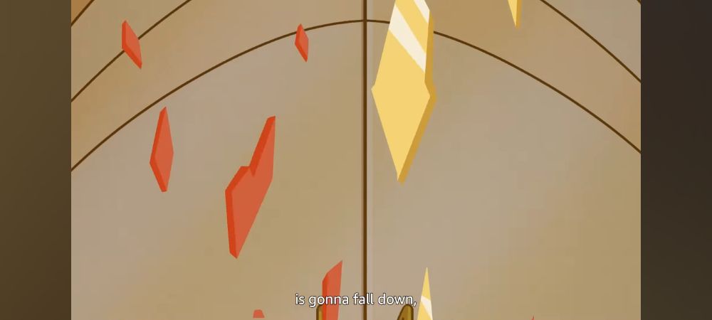 From Hazbin Hotel Season 2
Song Sequence: Gravity
Red and gold glass shards raining down from the ceiling 