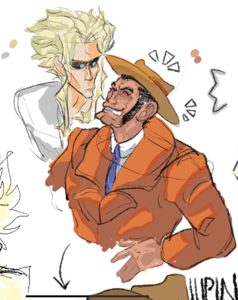 Zenigata and Toshinori are having a conversation. 