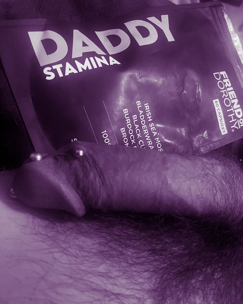 My hard dick leaking precum in front of a pouch of DADDY from Friend of Dorothy in a purple monotone, 

#NSFW #pierced #pierceddick #penis #piercedcock #pa #princealbert #papiercing #frenum #naked #dick #dickpiercings #cockpiercings #fkk #bate #bator #edge #edging #cock #bigdick #harddick #edgeallday  #fatcock #onyourknees #masturbating #masturbator #masturbators #masturbate #wanker #wanking #jerkingoff #jackingoff #boner #cock #dick #dong #stroking #SexPositivity #bigdickboy #hung #hairy #cut #NSFW #horny #StonerLife #GayVibes #FitGayStoner  #stoner #gaystoner #stonerbator #stonerboner #420 #DaddyOtterWolf #daddy #wolf #gaywolf #otter #StaminaSurprise 
#Stamina #DaddyWolfPack #pup #StaminaOverload #OtterWolf #otterwolfdaddy #daddy #areyouthirsty #precum #Leaking #leakingprecum #mcm #monday #monochromemonday #monotonemonday #purplemonotone #purple