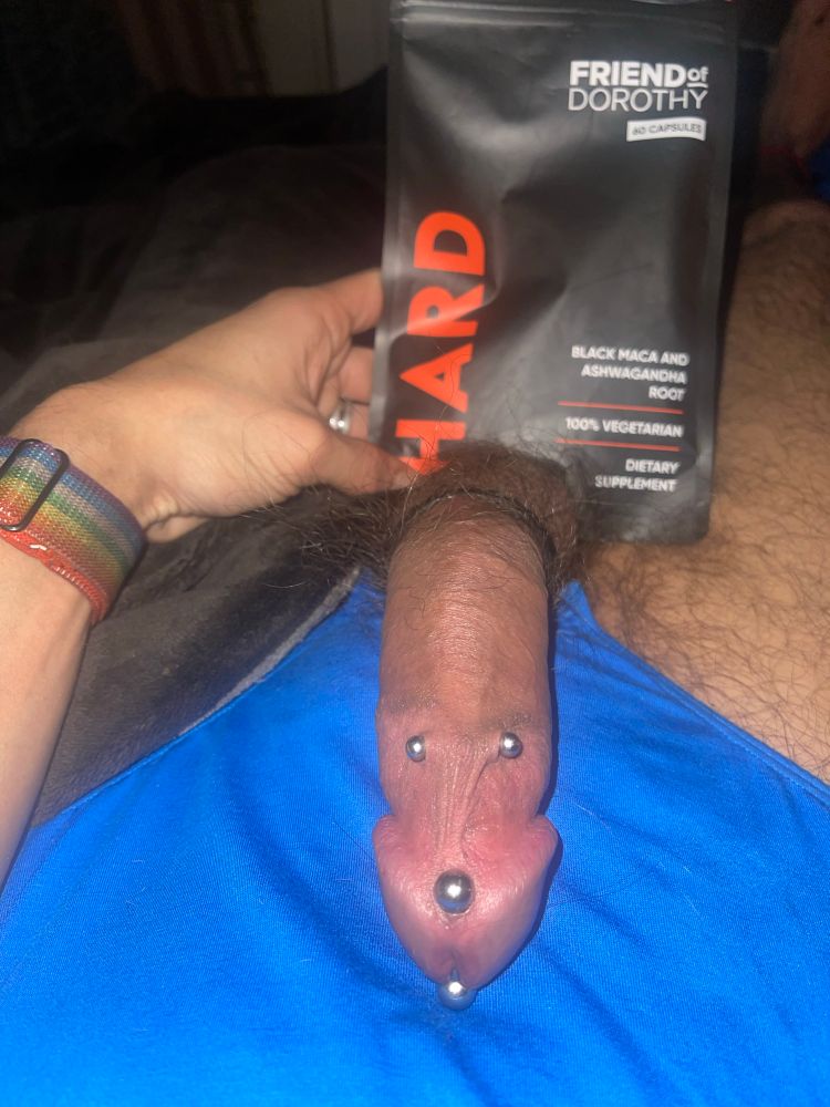 View of my pierced hard dick in front of a packet of HARD BY @@friend-dorothy.bsky.social

#NSFW #pierced #pierceddick #penis #piercedcock #pa #princealbert #papiercing #frenum #naked #dick #dickpiercings #cockpiercings #fkk #bate #bator #edge #edging #cock #bigdick #harddick #edgeallday  #fatcock #onyourknees #masturbating #masturbator #masturbators #masturbate #wanker #wanking #jerkingoff #jackingoff #boner #cock #dick #dong #stroking #SexPositivity #bigdickboy #hung #piercednudist #hairy #cut #fcf #NSFW #horny #StonerLife #GayVibes #FitGayStoner  #stoner #gaystoner #stonerbator #stonerboner #420 #weedandporn #gay420 #weed #morningwood#teasetuesday #underthetable 