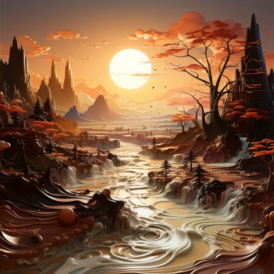 Chocolate wonderland at dawn